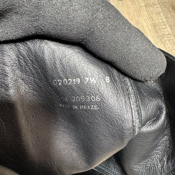 Cole Haan Black Leather/Suede Calf Length Heeled Boots Women's Size 7.5 - Picture 5 of 7